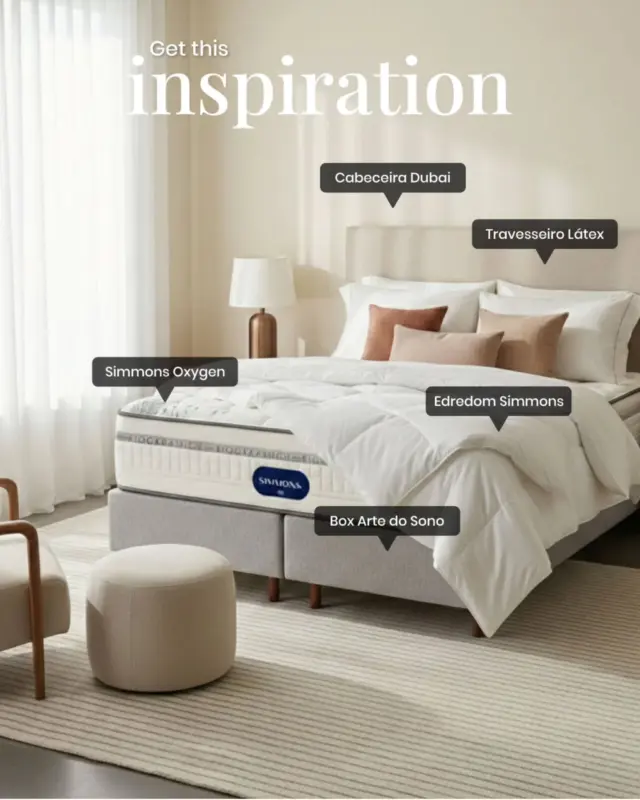 Aquele conforto de hotel que faz o corpo relaxar e a mente desacelerar? Ele pode, e deve, acontecer em casa. 

Que tal dar um upgrade no seu quarto e transformar suas noites em verdadeiras experiências de descanso? 💤 Porque sonhar bem começa pelo lugar onde você dorme.