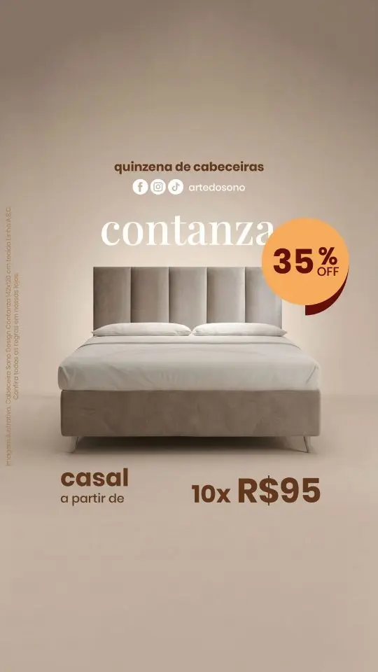A sua cabeceira dos sonhos está na Quinzena de Cabeceiras @artedosono.

Até 30 de maio, mais de 30 modelos premium, com acabamentos sofisticados e várias opções de tecidos e cores.

O quarto perfeito começa aqui 💜 Nas lojas | Por tempo limitado.